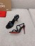 Christian Louboutin Rosalie Strass Sandals 100mm in Black Leather