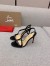 Christian Louboutin Rosalie Sandals 100mm in Black Lambskin