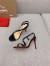 Christian Louboutin Rosalie Sandals 100mm in Black Lambskin