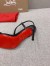 Christian Louboutin Rosalie Sandals 100mm in Black Lambskin