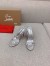 Christian Louboutin Rosalie Sandals 100mm in Silver Metallic Leather