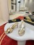 Christian Louboutin Mulazee Cross Mules 80mm in Gold Metallic Leather