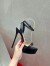 Christian Louboutin Black Loubi Queen Alta 150mm Sandals