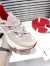 Christian Louboutin Women's Trailnrun Sneakers in Albatre Mesh and Suede