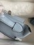  Hermes 24/24 Mini 21 Handmade Bag in Blue Lin Evercolor Leather