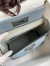  Hermes 24/24 Mini 21 Handmade Bag in Blue Lin Evercolor Leather