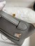 Hermes 24/24 Mini 21 Handmade Bag in Gris Meyer Evercolor Leather 