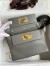 Hermes 24/24 Mini 21 Handmade Bag in Gris Meyer Evercolor Leather 