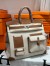 Hermes HAC Cargo Birkin 40 Handmade Bag in Toile with Gold Leather