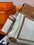 Hermes HAC Cargo Birkin 40 Handmade Bag in Toile with Gold Leather