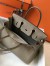 Hermes Grey Clemence Birkin 30cm Bag