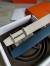 Hermes H d'Ancre Reversible Belt In Blue/White Epsom Leather