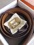 Hermes Pad Reversible Belt In Ruby/Brown Epsom Leather