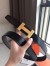 Hermes Quizz 32mm Reversible Belt In Cafe Clemence Leather