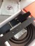 Hermes Quizz 32mm Reversible Belt In Cafe Clemence Leather