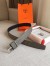 Hermes Grey Saddle 38MM Reversible Belt