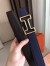 Hermes Tonight 38MM Reversible Belt In Navy/Black Epsom Leather