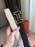 Hermes Tonight 38MM Reversible Belt In Navy/White Epsom Leather