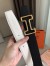 Hermes Tonight 38MM Reversible Belt In Black/White Epsom Leather