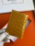 Hermes MC² Euclide Card Holder in Jaune Ambre Shiny Alligator Leather 