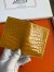 Hermes MC² Euclide Card Holder in Jaune Ambre Shiny Alligator Leather 