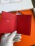 Hermes MC² Euclide Card Holder in Red Shiny Alligator Leather 