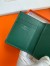 Hermes MC² Euclide Card Holder in Vert Fonce Shiny Alligator Leather 