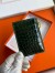 Hermes MC² Euclide Card Holder in Vert Fonce Shiny Alligator Leather 