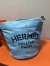 Hermes Grooming Bucket Bag In Blue Canvas