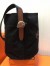 Hermes Grooming Bucket Bag In Black Canvas