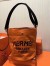 Hermes Grooming Bucket Bag In Orange Canvas