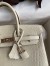 Hermes Birkin 25 Retourne Handmade Bag In Nata Matte Alligator Leather