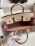 Hermes HSS Birkin 25 Bicolor Bag in Craie and Pink Chevre Mysore Leather 