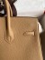 Hermes Birkin 25 Retourne Handmade Bag in Chai Clemence Leather