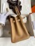 Hermes Birkin 25 Retourne Handmade Bag in Chai Clemence Leather