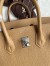 Hermes Birkin 25 Retourne Handmade Bag in Chai Clemence Leather