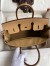 Hermes Birkin 25 Retourne Handmade Bag in Chai Clemence Leather