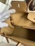 Hermes Birkin 25 Retourne Handmade Bag in Chai Clemence Leather