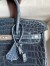 Hermes Birkin 25 Handmade Bag in Blue Tempete Crocodile Niloticus Shiny Skin