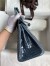 Hermes Birkin 25 Handmade Bag in Blue Tempete Crocodile Niloticus Shiny Skin