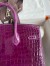 Hermes Birkin 25 Handmade Bag in Raisin Crocodile Niloticus Shiny Skin