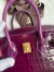 Hermes Birkin 25 Handmade Bag in Raisin Crocodile Niloticus Shiny Skin