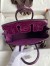 Hermes Birkin 25 Handmade Bag in Raisin Crocodile Niloticus Shiny Skin