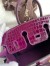 Hermes Birkin 25 Handmade Bag in Raisin Crocodile Niloticus Shiny Skin