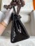 Hermes Birkin 25 Handmade Bag in Black Porosus Crocodile Shiny Skin