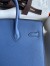 Hermes Birkin 25 Sellier Handmade Bag in Blue Brighton Epsom Calfskin