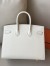 Hermes Birkin 25 Sellier Handmade Bag In Craie Epsom Calfskin