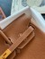 Hermes Birkin 25 Retourne Handmade Bag in Gold Togo Leather 
