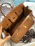 Hermes Birkin 25 Retourne Handmade Bag in Gold Togo Leather 