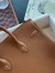 Hermes Birkin 25 Retourne Handmade Bag in Gold Togo Leather 